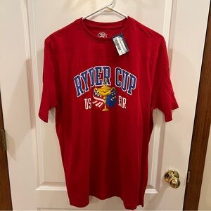 Ryder Cup 2020 NWT Mens Medium USA VS Europe Whistling Straits Red Tee